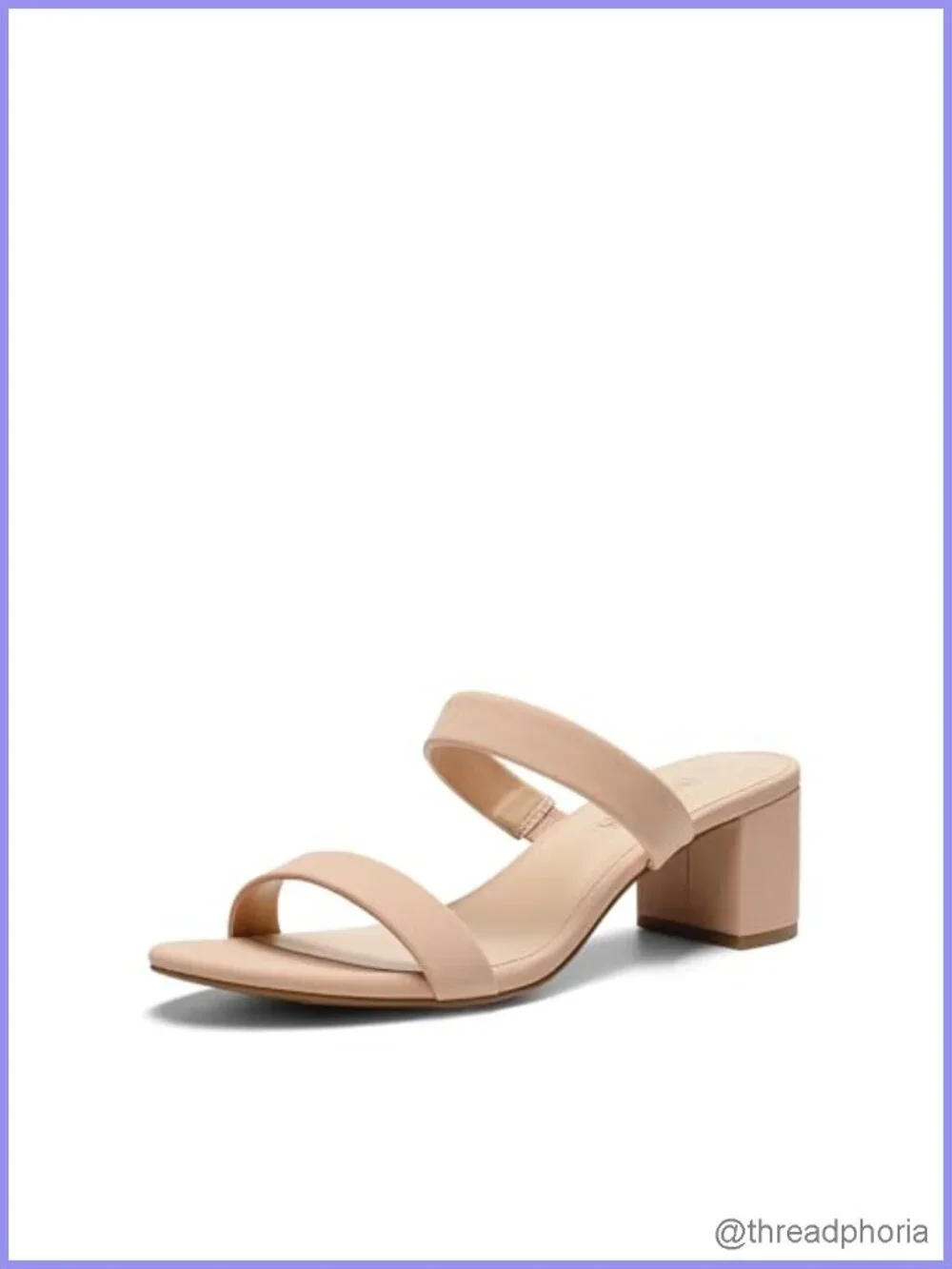 Two Strap Open Toe Low Block Chunky Heels Sandals Mules